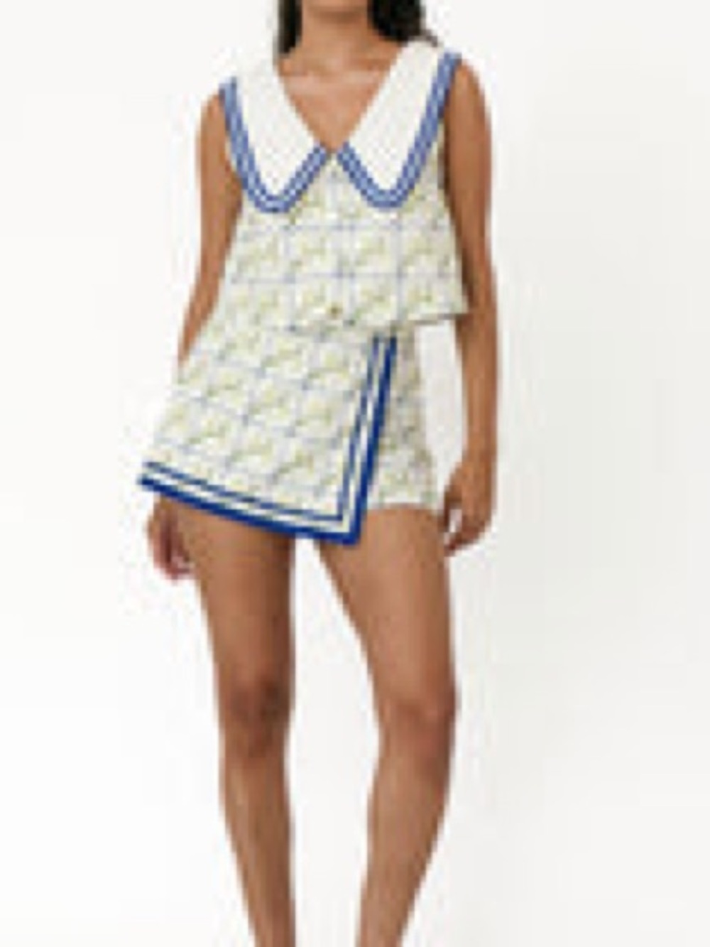 Rachel Antonoff Floral Tile Print Wrap Skort NWT
